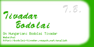 tivadar bodolai business card